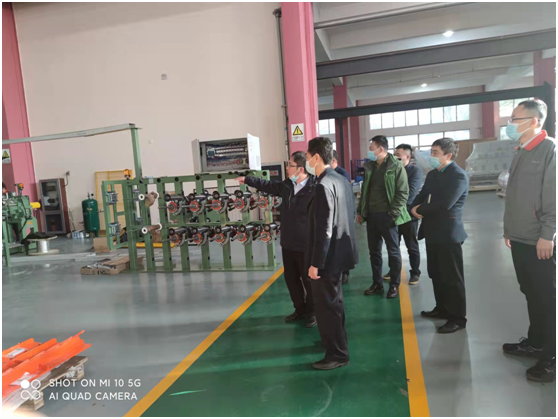 Mr. Xu Wenqing, Secretary of Dushu Lake Science and Education Innovation Zone, visited Link-Asia to investigate the epidemic prevention and resumption of work and production